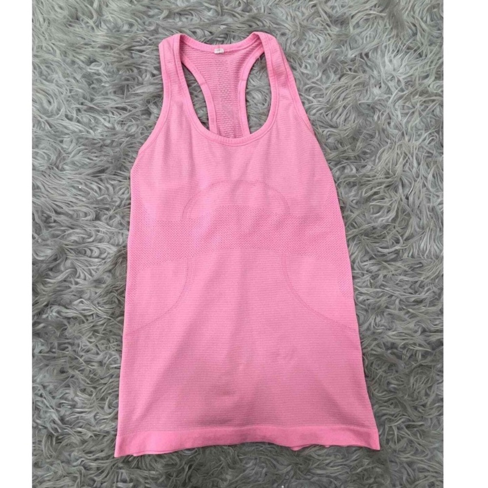 Lululemon swiftly tech tank top pink size 6 like new